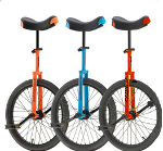 Torker Unicycle Unistar CX Colors: orange, turquoise blue, red